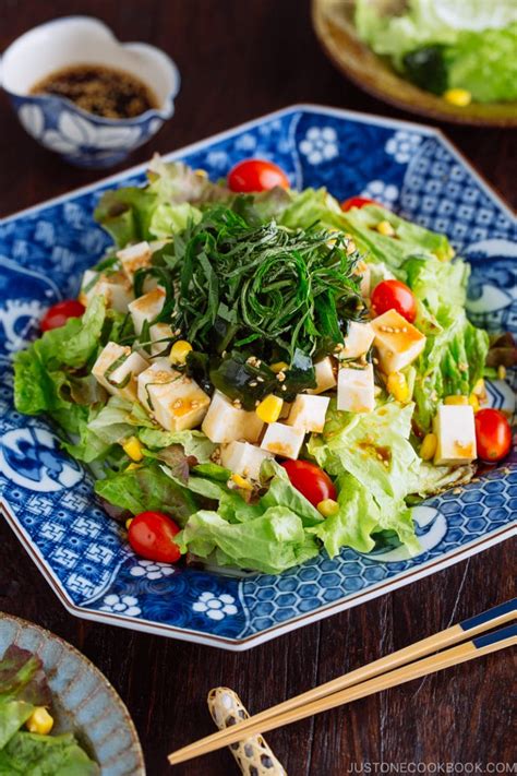 Tofu Salad with Sesame Ponzu Dressing 豆腐サラダ • Just One Cookbook