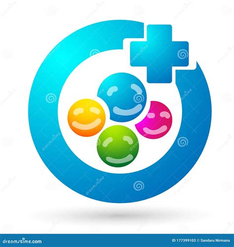 Logo Voor Medische Zorg Globe Wereld Gezondheid Van De Familie Cross