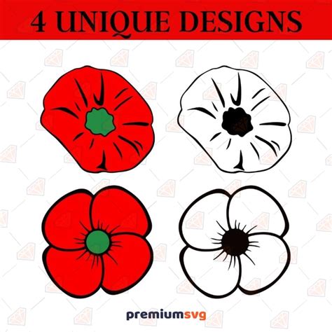 Poppy Flower SVG, Remembrance Day | PremiumSVG