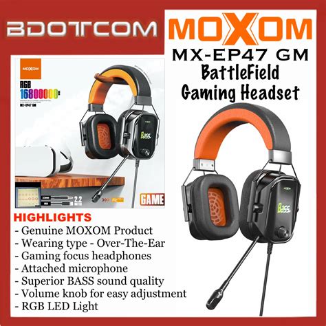 Moxom Mx Ep Gm Battlefield Series Gaming Headset Super Comfortable