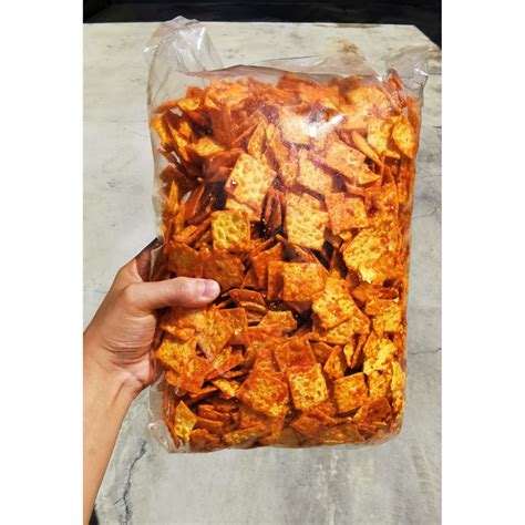 Kerepek Opak Ubi Pedas Kering Kg Tapioca Chips Biscuit Flavour