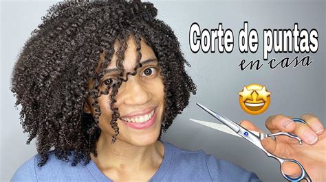 C Mo Cortar Las Puntas De Tu Cabello Afro Rizado En Casa Youtube