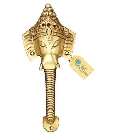 Buy Kratidecor Designer Crown Ganesha Brass Door Handle Yellow Antique Online At Low Price In