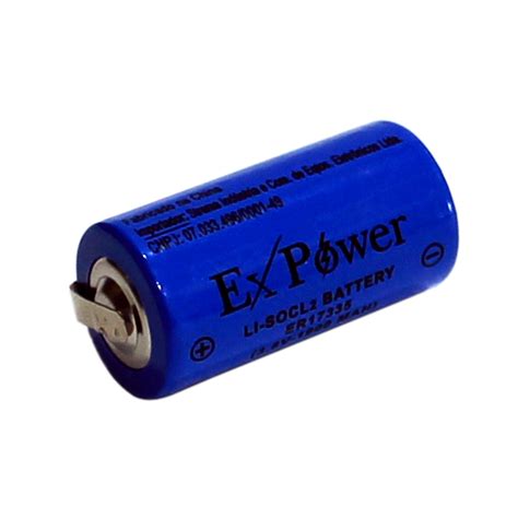 Bateria De Lithium Com Terminais 3 6v 1900mah Er 17335 Eletropeças