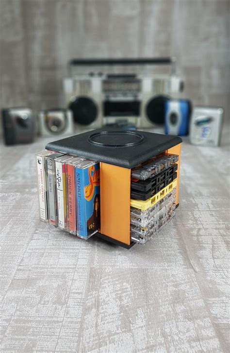 80s Audio Cassette Storage Boxes Rotary Cassette Case Etsy Audio Cassette Storage Cassette