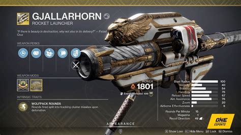 How To Get Gjallarhorn In Destiny 2 Strong Heavy Weapon ONE Esports