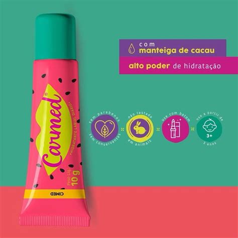Foto Do Carmed De Melancia - Carmed Hidratante labial Melancia 10g | Shopee Brasil