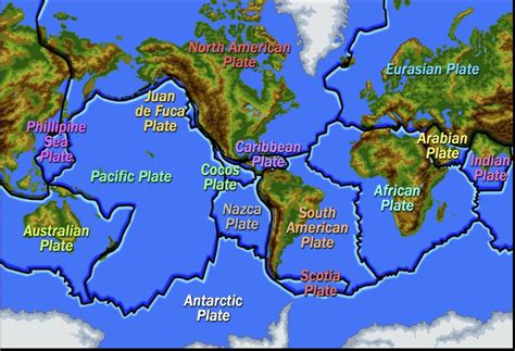 Plate Tectonics Theory Map