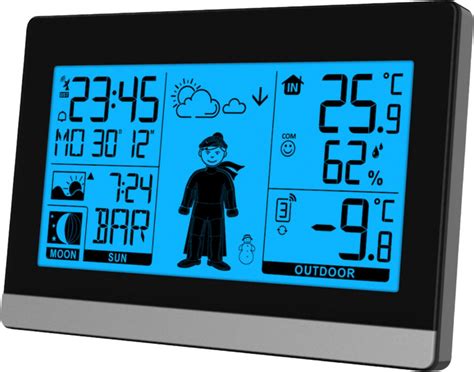 Weerstation Inclusief Outdoor Sensor Weervoorspelling Wekker