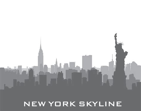 Statue Of Liberty Skyline Silhouette