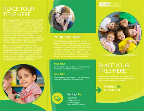 Child Care Learning Center Brochure Template