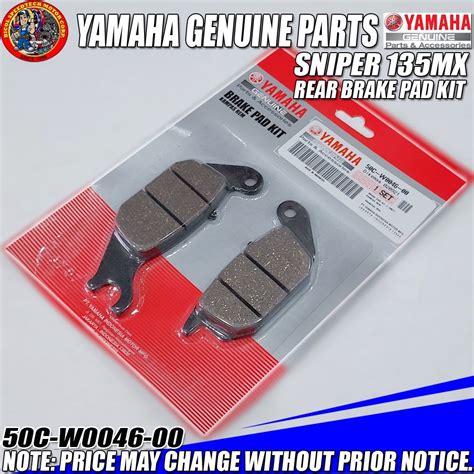 SNIPER 135MX REAR BRAKE PAD KIT YGP GENUINE 50C W0046 00 Shopee