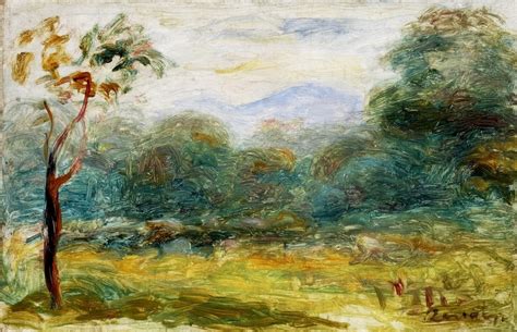 Landscape In Southern France Cagnes Auguste Renoir Artwork On Useum