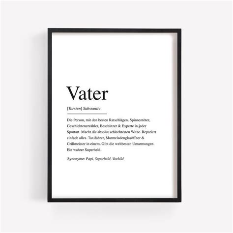 Poster Bild Vater Definition Papa Personalisiert Mit Namen Etsy