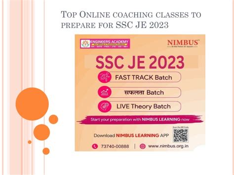 PPT - Top Online coaching classes to prepare for SSC JE 2023 PowerPoint ...