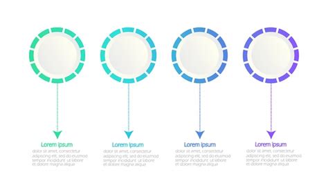 Plantilla De Infografía Moderna Línea De Tiempo Infografía Círculos Espacio En Blanco Para