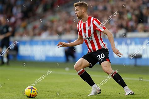 Brentfords Kristoffer Ajer Action During English Editorial Stock Photo