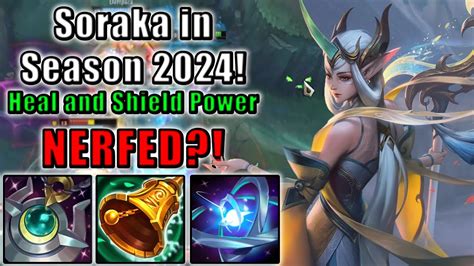 Soraka In Season 2024 Heal And Shield Power Nerfed Emerald Soraka Support Patch 141