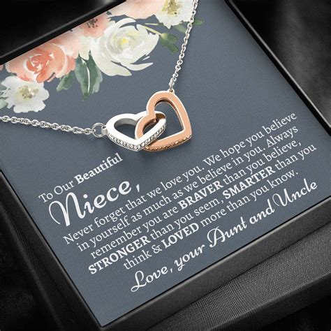 Meaningful Niece Necklace From Aunt And Uncle Niece Etsy