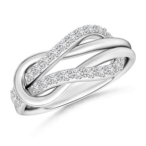 Encrusted Diamond Infinity Love Knot Ring Angara Uk