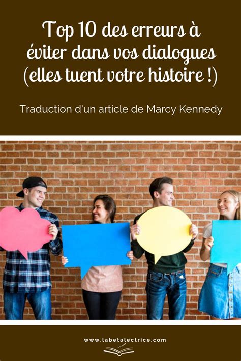 Erreurs De Dialogues Conseils D Criture Comment Crire Un Roman