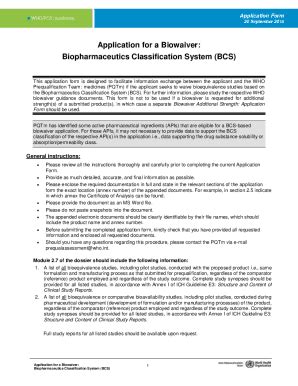 Fillable Online Form for biowaiver application Fax Email Print - pdfFiller