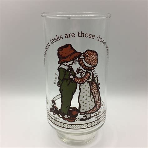 Vintage Limited Edition 6 Holly Hobbie Coca Cola Drinking Glass Tasks