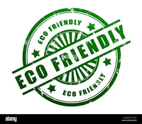 Eco Friendly Stamp Concept 3d Illustration Stock Photo Alamy