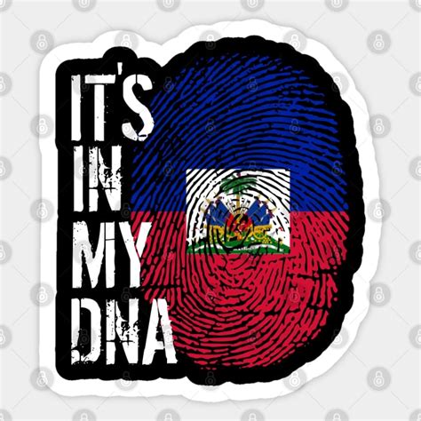 Haiti Flag Fingerprint My Story Dna Haitian Haiti Sticker Teepublic