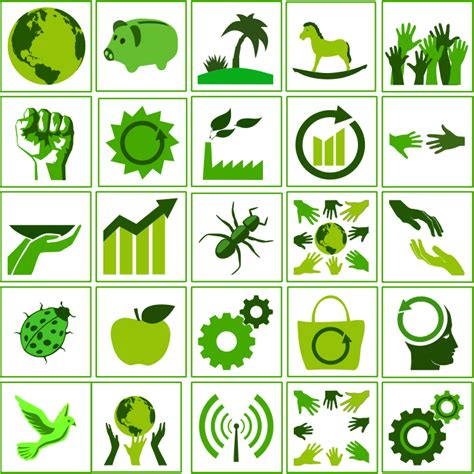 eco green icon set - Openclipart