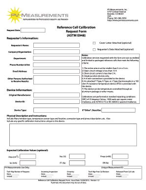 Fillable Online Pv Measurements Inc Fax Email Print Pdffiller