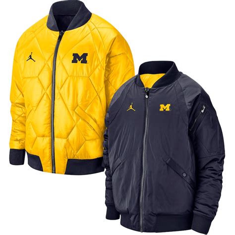 Mens Jordan Brand Navy Michigan Wolverines Reversible Jumpman Raglan