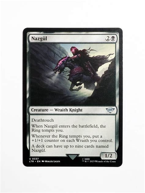 Nazgûl #0337 regular from The Lord of the Rings: Tales of Middle-earth (LTR) MTG Proxy - magic ...