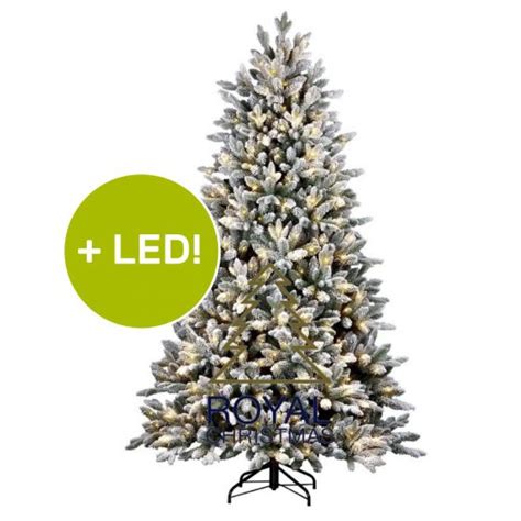 Royal Christmas Canberra Flock Kunstkerstboom Cm Met Led Smartadapter