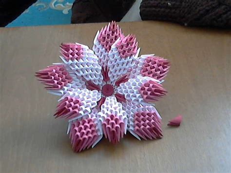 3d Origami Flower Tutorial Model1 Artofit