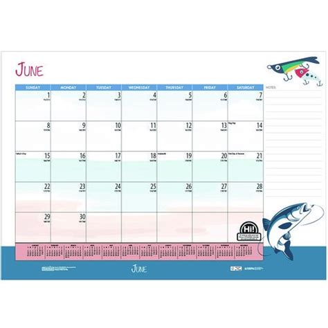 Academic Year Recycled Desk Pad Calendar Illustrated Seasons Artwork