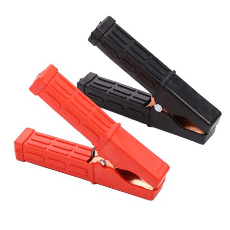 Buy Fielect 2Pcs 100A Heavy Duty Insulated Alligator Clips Battery