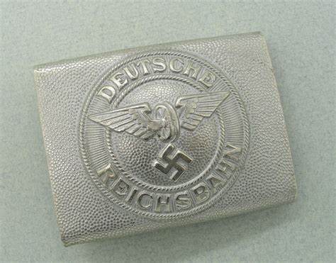 Deutsche Reichsbahn Bahnschutz Railway Security Em Ncos Belt Buckle