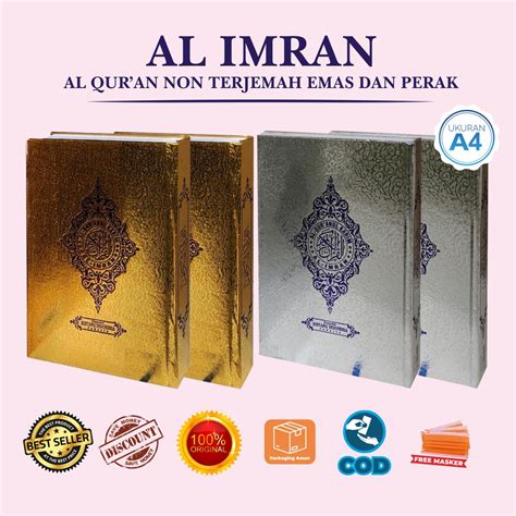 Jual Al Quran Besar Cover Emas Dan Perak Ukuran A Alquran Non Terjemah