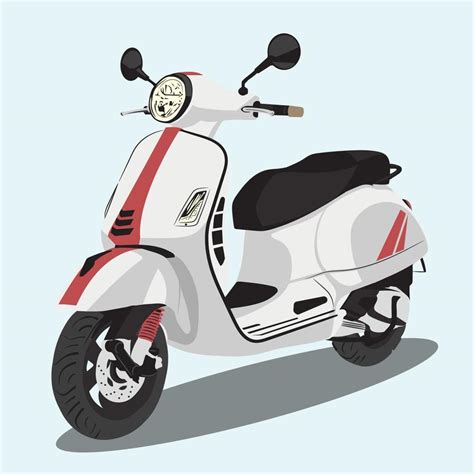 white scooter vector 9854196 Vector Art at Vecteezy