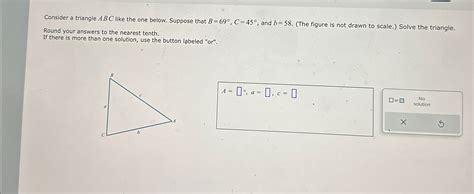 Solved Consider A Triangle Abc Like The One Below Suppose Chegg