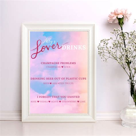 Lover Bridal Shower Taylor Swift Pastel Watercolor Printable Invite