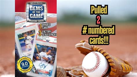 GEMS OF THE GAME Baseball Pulled 2 Incredible Numbered Cards