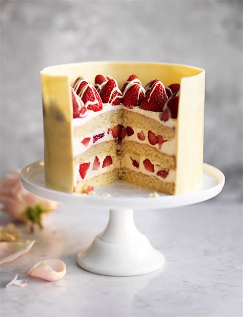 Strawberry Passionfruit And White Chocolate Cake Recipe Sainsburys