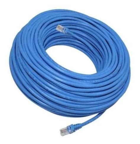 Cabo De Rede Internet Azul Lan Ct5 15 Metros Rj45 Crimpado Cftv