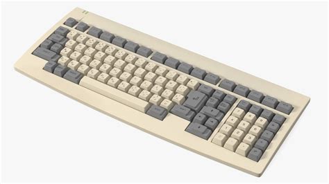 Teclado mecánico de terminal de computadora Vintage Modelo 3D 24