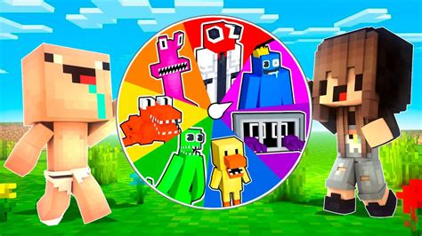 La Ruleta De Los Rainbow Friends Bebe Noob Vs Los Aterradores