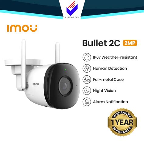 IMOU Bullet 2C 2MP IPC F22N D CCTV 1080P Smart Monitoring WiFi Outdoor