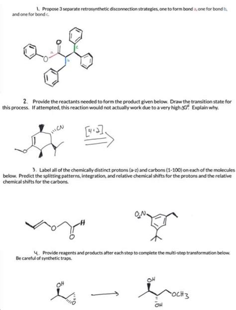 Solved Propose Separate Retrosynthetic Disconnection Chegg