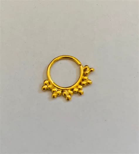 Gold Nose Ring Indian Nose Ring Gold Plated Nose Ring Nose Etsy